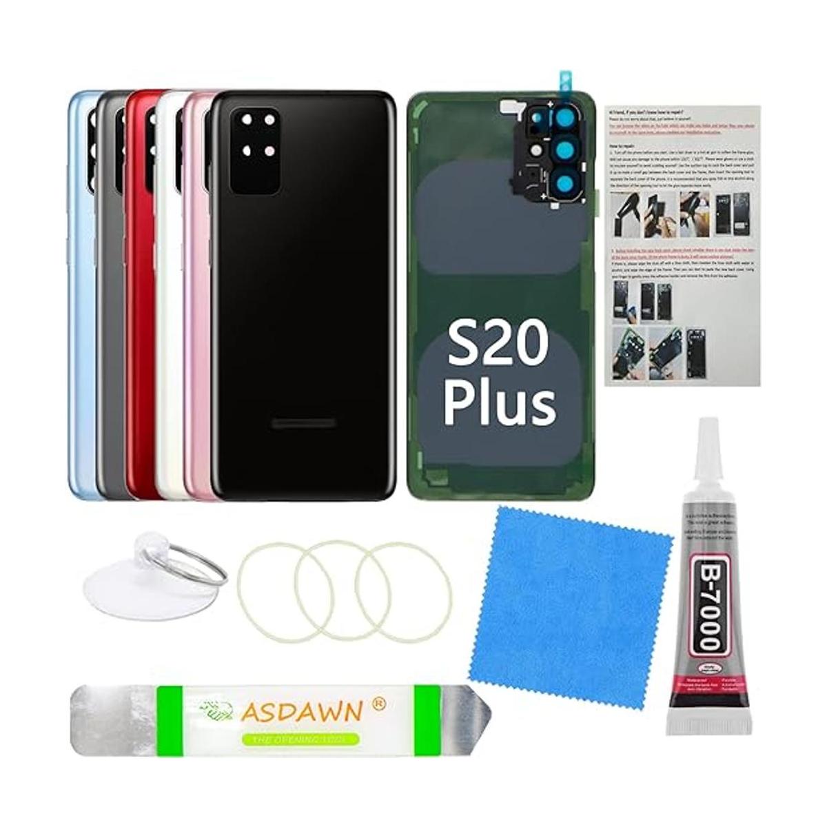 Funda de vidrio trasera para Galaxy S20 con lente de