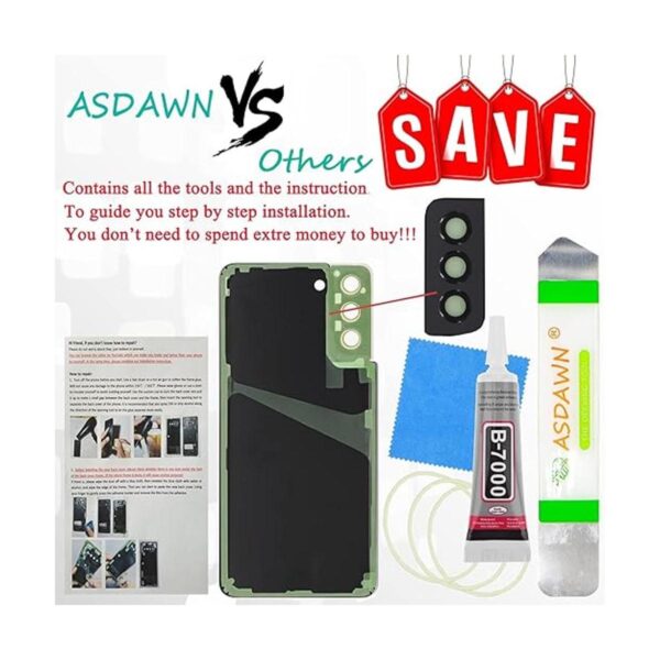 Reemplazo de vidrio para Galaxy S21 con lente de cámara_2