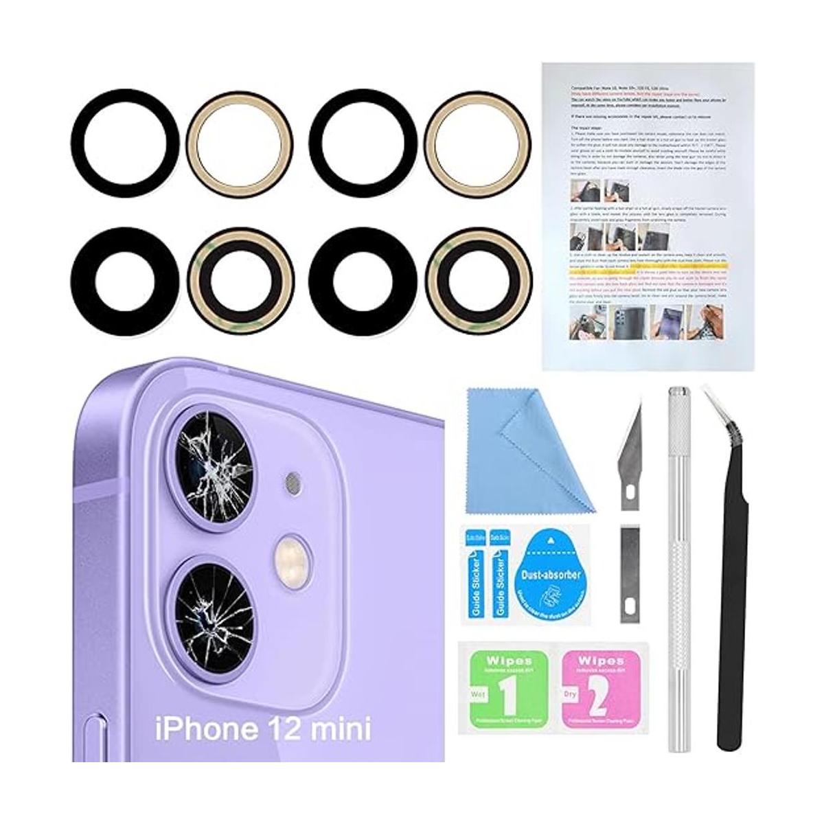 2 piezas de repuesto para iPhone 12 Mini 5.4 pulgadas con