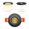 Lámpara de techo empotrada LED de 2 pulgadas luz LED