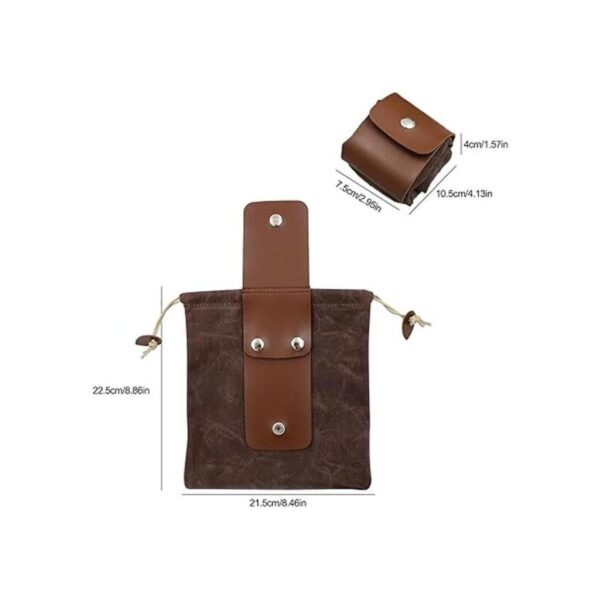 ASENIE Foraging Bag Waxed Canvas Collapsible Outdoor_6