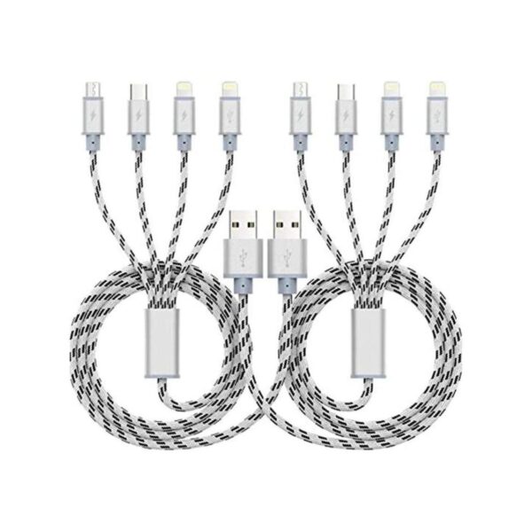 Paquete de 2 cables de carga múltiple de 3.5 A 10 pies 4_1