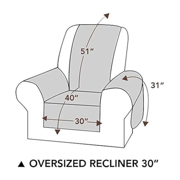 ASHLEYRIVER Funda reversible para sillón reclinable de