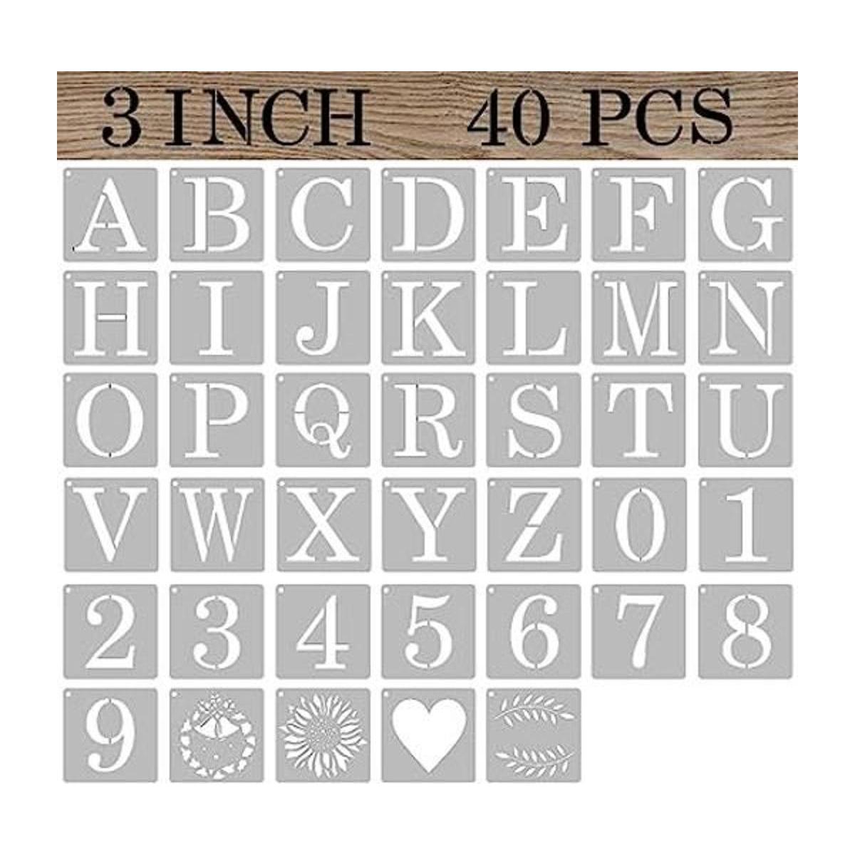 ASMPIO Plantillas de letras de 3 pulgadas plantillas de