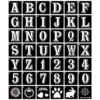 ASMPIO Plantillas de letras de 2.5 pulgadas plantillas de
