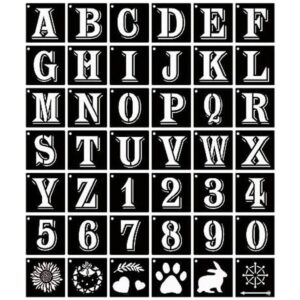 ASMPIO Plantillas de letras de 2.5 pulgadas plantillas de