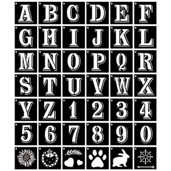 ASMPIO Plantillas de letras de 2.5 pulgadas plantillas de