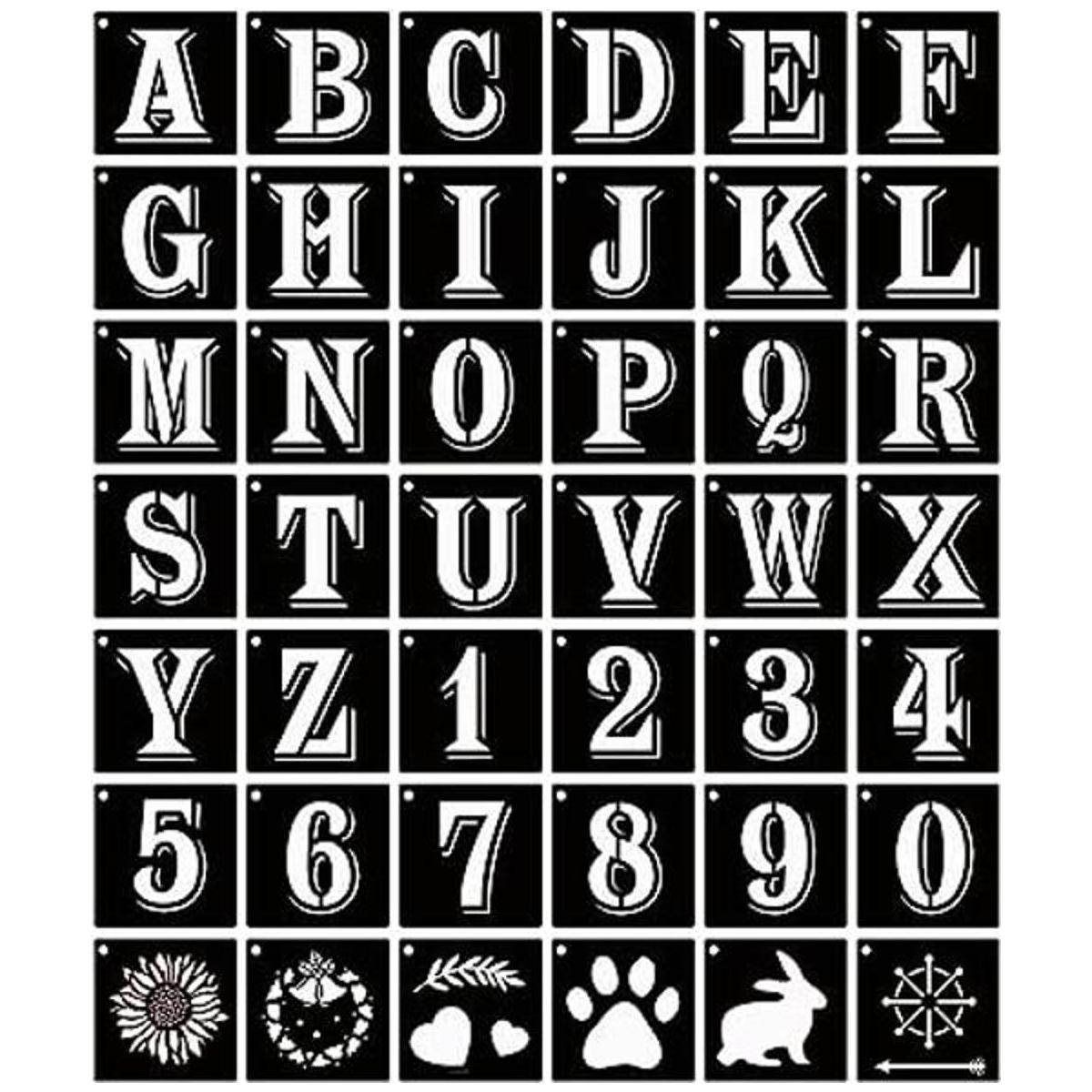 ASMPIO Plantillas de letras de 2.5 pulgadas plantillas de