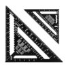 ASNOMY Regla triangular de 7 y 12 pulgadas regla