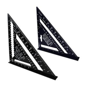ASNOMY Regla triangular de 7 y 12 pulgadas regla