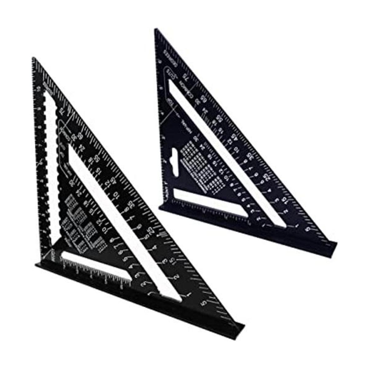 ASNOMY Regla triangular de 7 y 12 pulgadas regla