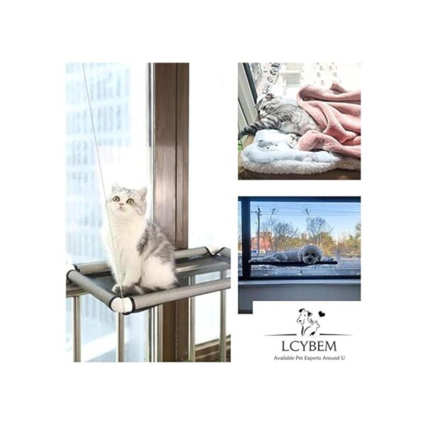 Lcybem Cat Window Hammock Cat Window Perch with Sturdy_4