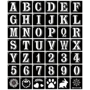 ASMPIO Plantillas de letras de 2 pulgadas plantillas de