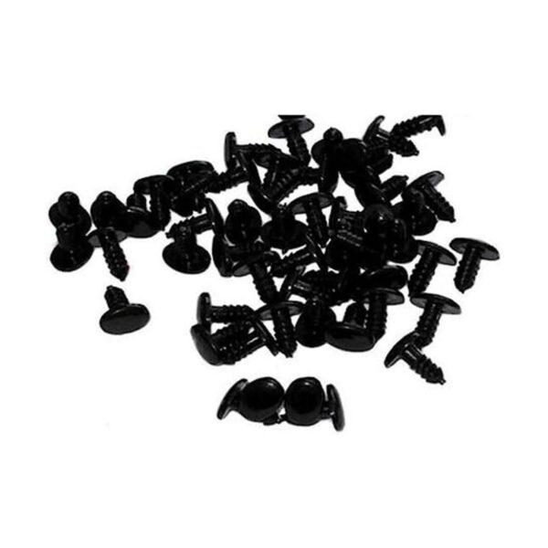 50pcs Negro Oval de plástico Seguridad Ojos Nariz_1
