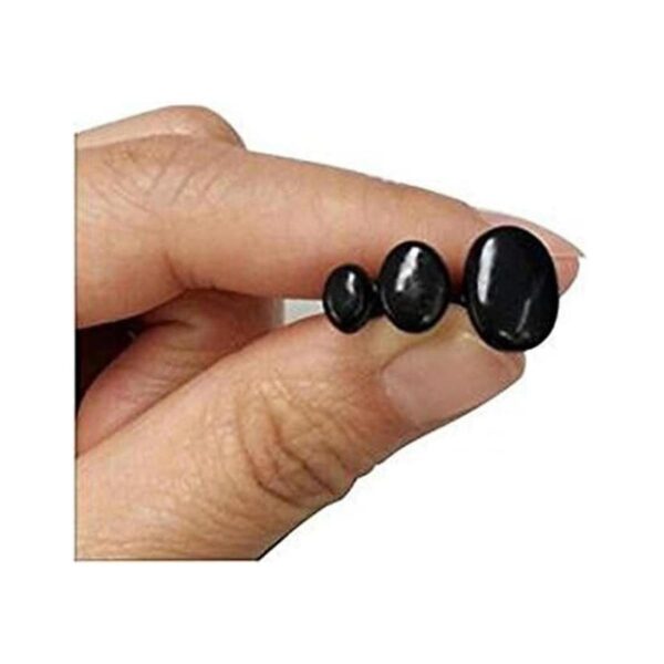 50pcs Negro Oval de plástico Seguridad Ojos Nariz_2