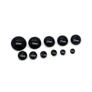 50pcs plástico negro Seta Solid perlas de oso muñeca_1