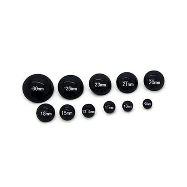 50pcs plástico negro Seta Solid perlas de oso muñeca_1