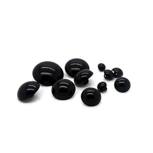 50pcs plástico negro Seta Solid perlas de oso muñeca_2