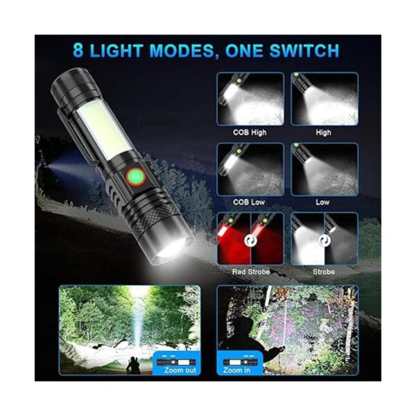 Linternas LED recargables magnéticas linterna de bolsillo_4