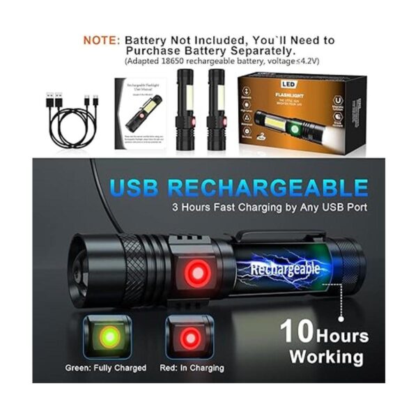 Linternas LED recargables magnéticas linterna de bolsillo_2