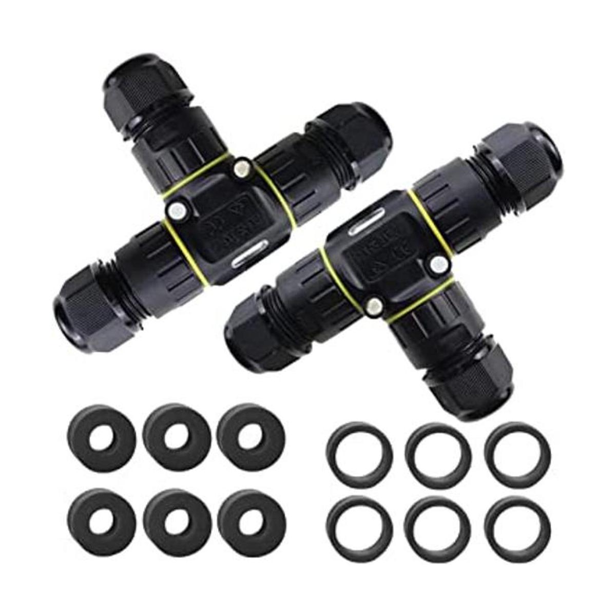 Conector de cable impermeable IP68 de 3 canales 3 polos