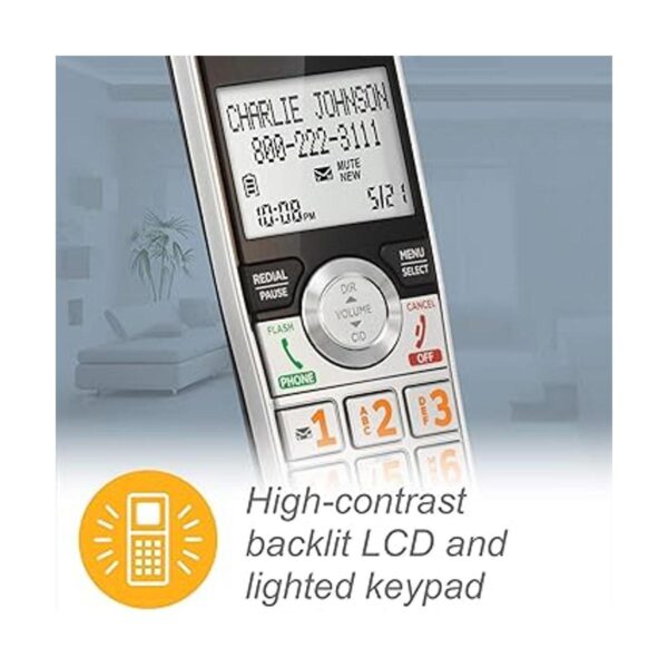 ATT CL84107 DECT 6.0 Teléfono expandible con cable y