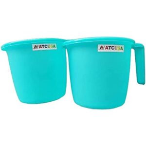 Finaldeals Juego de 2 tazas de plástico indio para baño_1