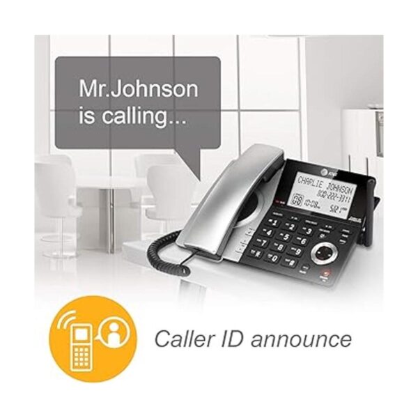 ATT CL84107 DECT 6.0 Teléfono expandible con cable y