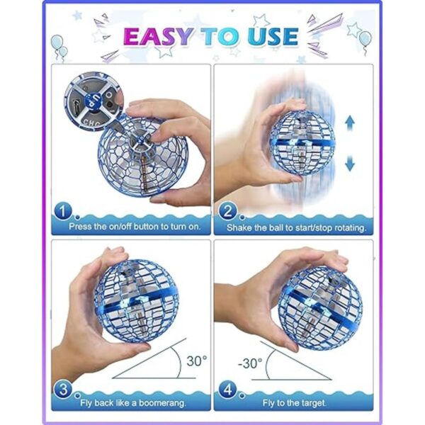 OVNI Magic Flying Orb Ball Toy con luces juguete de_3