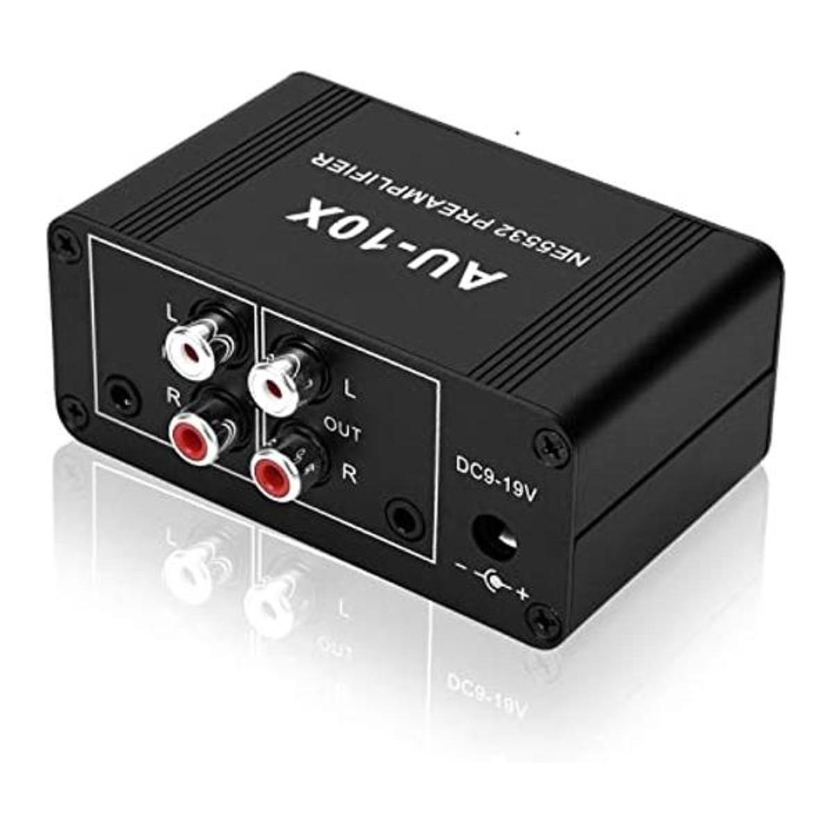 ATNEDCVH Mini preamplificador de audio estéreo pequeño
