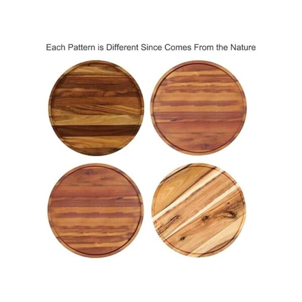 Organizador Lazy Susan de madera de acacia de 9 pulgadas_2