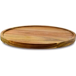 Organizador Lazy Susan de madera de acacia de 12 pulgadas_1