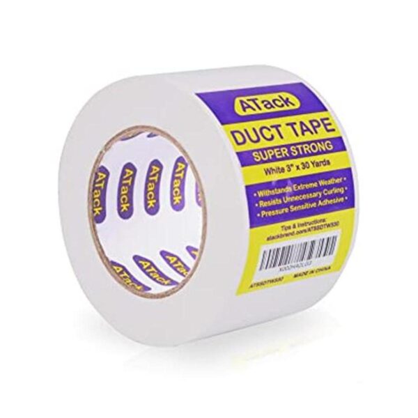ATack Cinta adhesiva súper fuerte blanca 3 pulgadas x 30_1