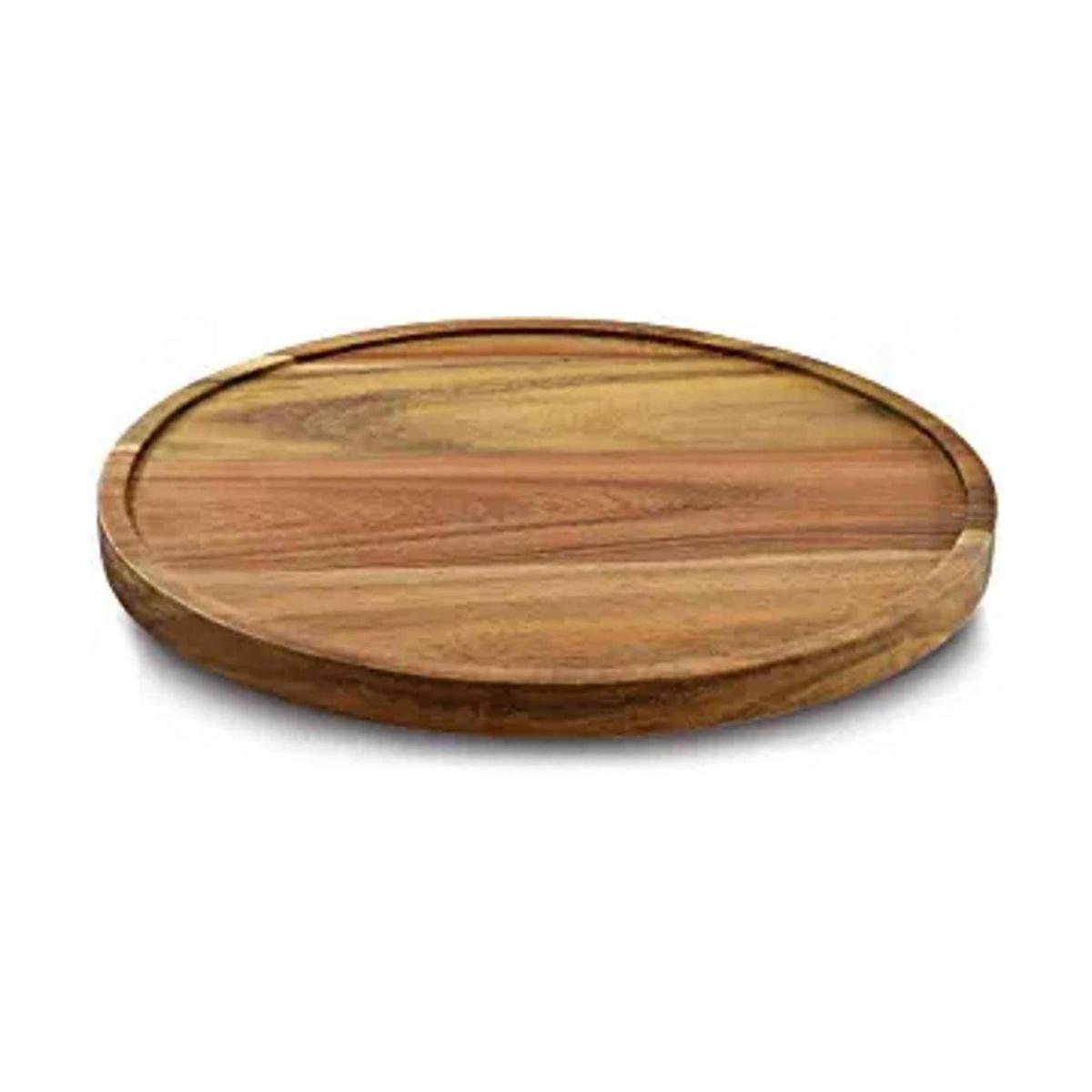 Organizador Lazy Susan de madera de acacia de 9 pulgadas