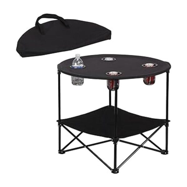 ATSENA Mesa de camping plegable talla única color negro_2