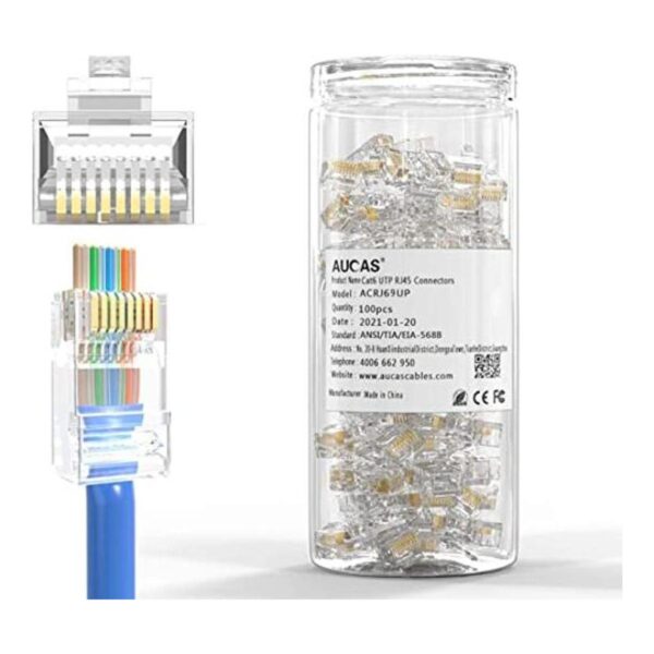 AUCAS Conector de paso Cat6 RJ45 extremo enchufe_1