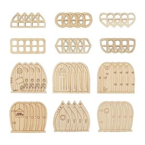 AUEAR Paquete de 48 puertas de jardín de madera en_1