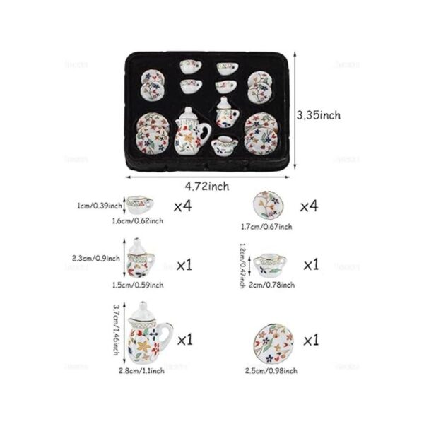 AUEAR Juego de 15 platos de porcelana en miniatura 112