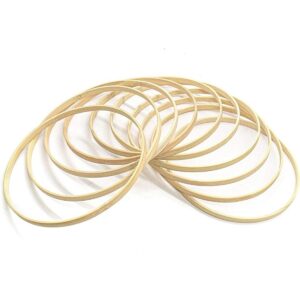 AUEAR Atrapasueños de bambú anillos de macramé para_1