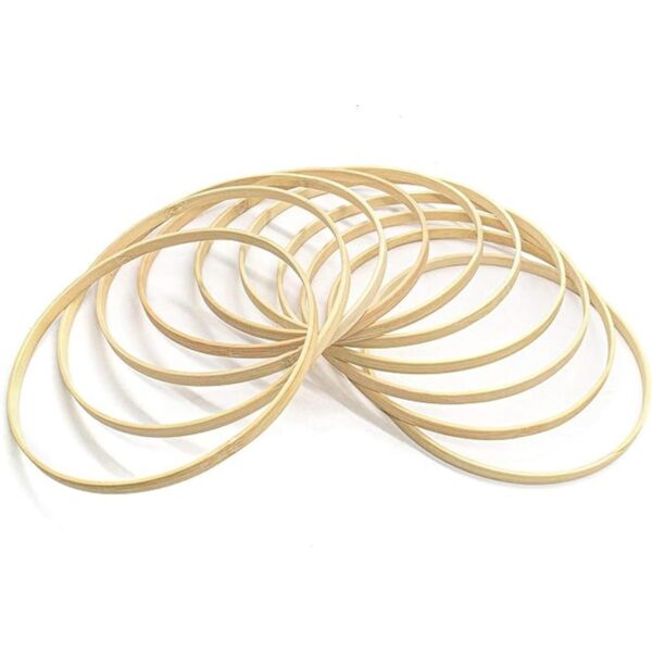AUEAR Atrapasueños de bambú anillos de macramé para_1