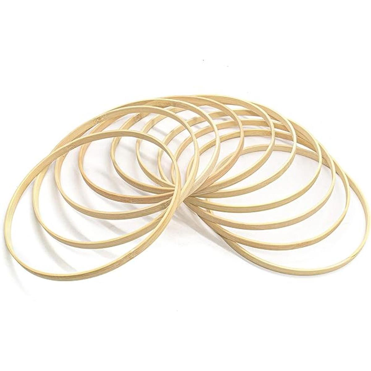 AUEAR Atrapasueños de bambú anillos de macramé para