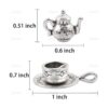 AUEAR Paquete de 40 colgantes de taza de té para hacer