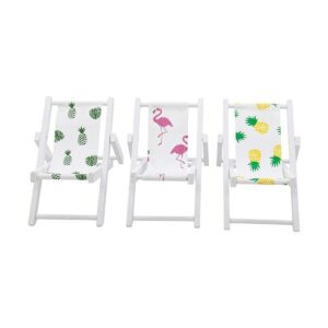 AUEAR 3 piezas de silla plegable en miniatura a escala_1