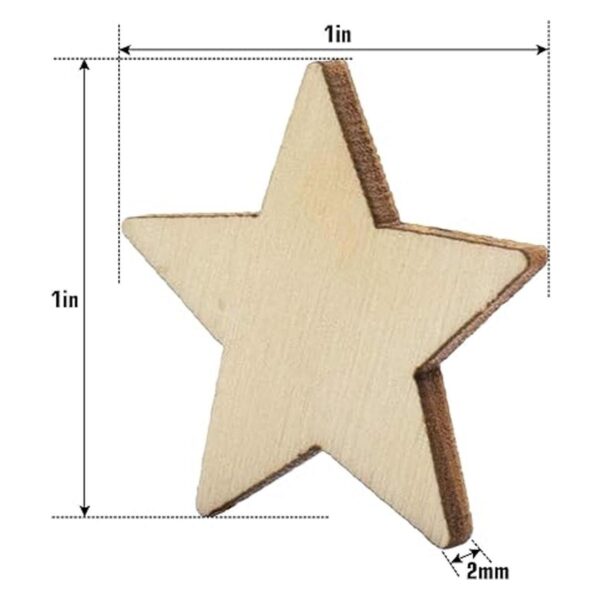 AUEAR 200 piezas de estrellas de madera piezas de forma