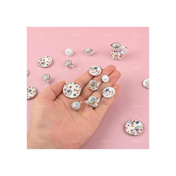 AUEAR Juego de 15 platos de porcelana en miniatura 112