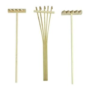 AUEAR Juego de 3 mini rastrillos de arena Zen de bambú_1