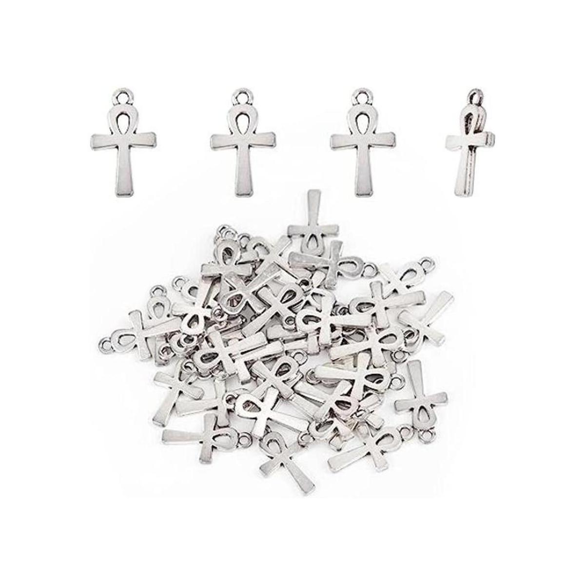 AUEAR 100 colgantes de cruz creativa para pulseras