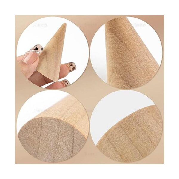 AUEAR Paquete de 10 anillos pequeños de madera natural