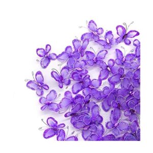 AUEAR Paquete de 50 mariposas de malla transparente con