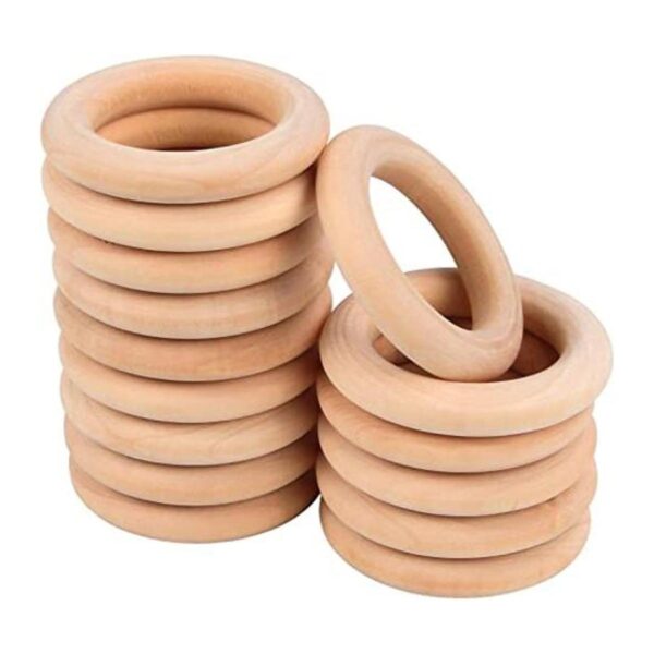 30 anillos de madera anillos de madera de macramé_1